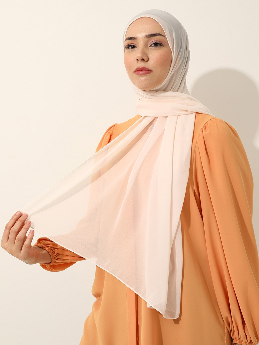 وشاح شيفون سادة