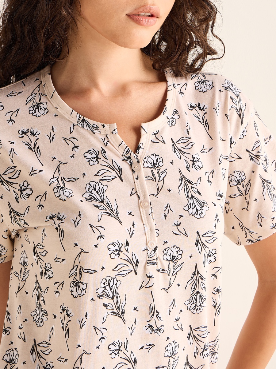 Floral Print Nightdress