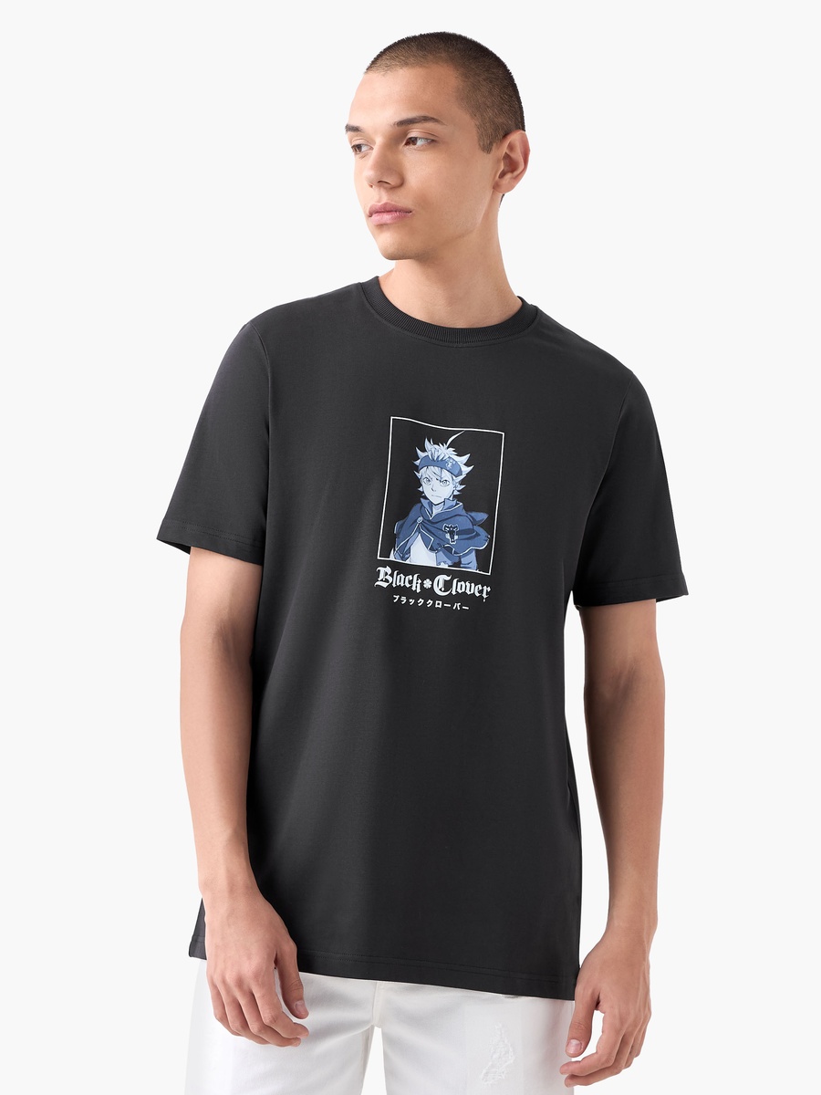 Black Clover Print T-Shirt