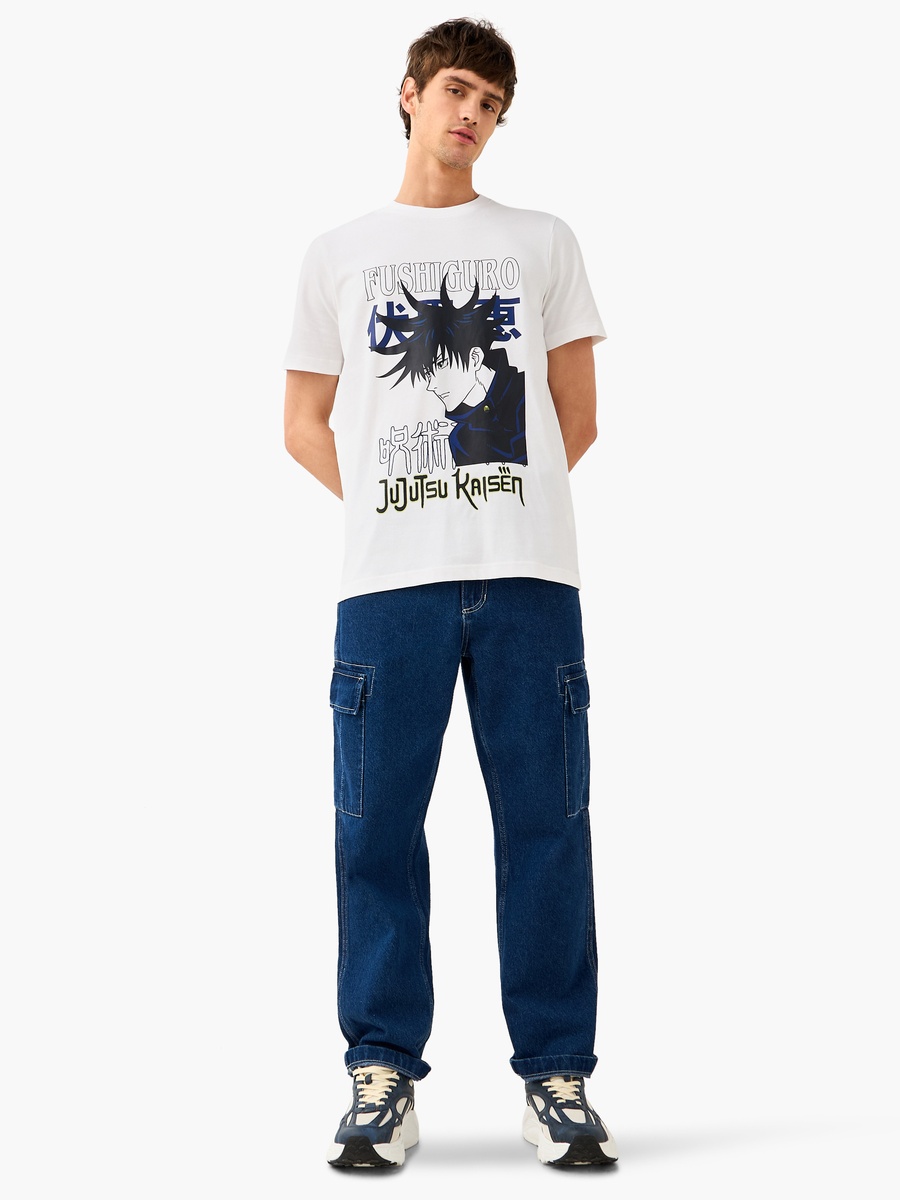 Fushiguro Print Crew Neck T-Shirt