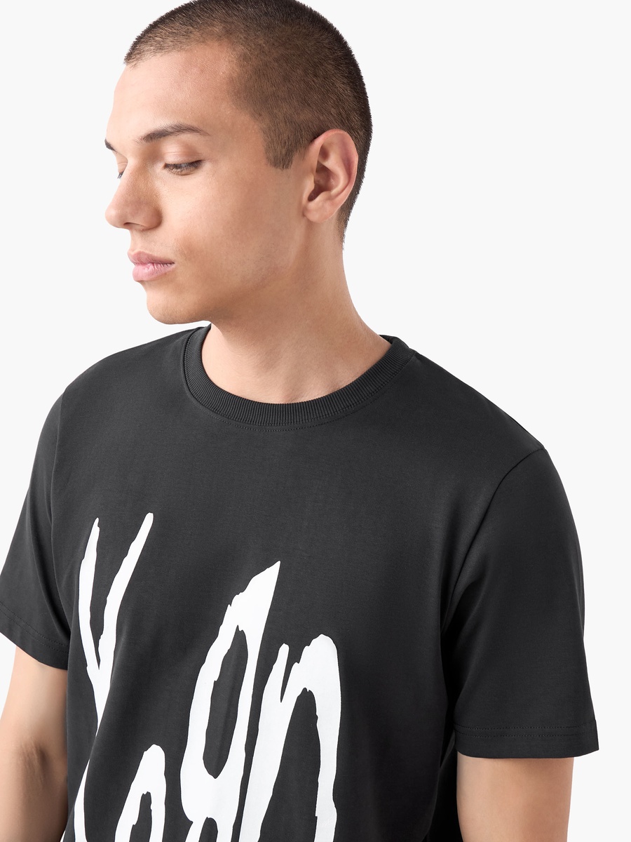 Typographic Print T-Shirt with Crew Neck