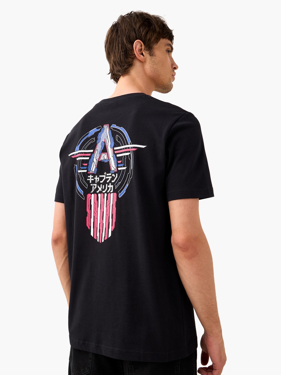 Avengers Print T-Shirt with Crew Neck