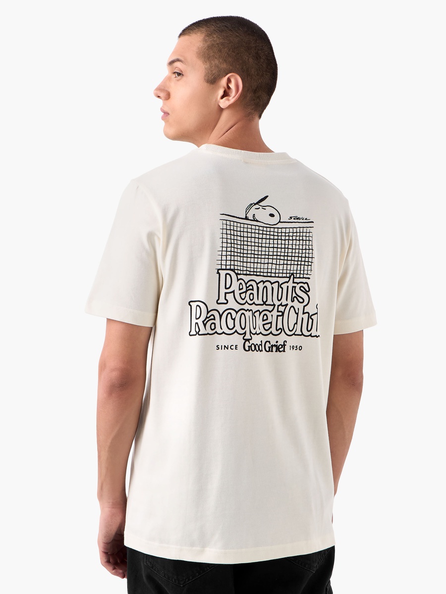 Peanuts Print T-Shirt with Crew Neck