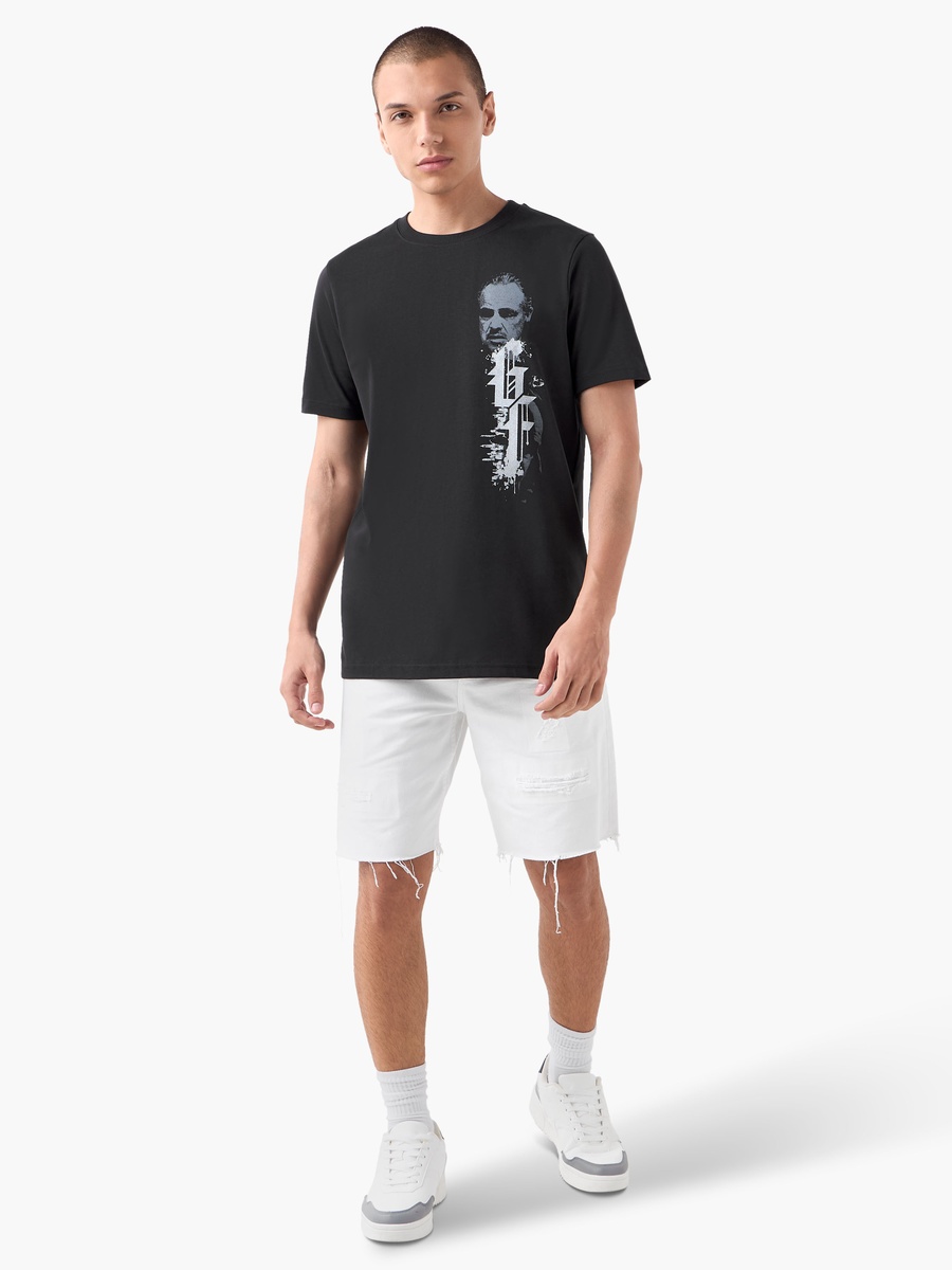 Graphic Print T-Shirt with Crew Neck