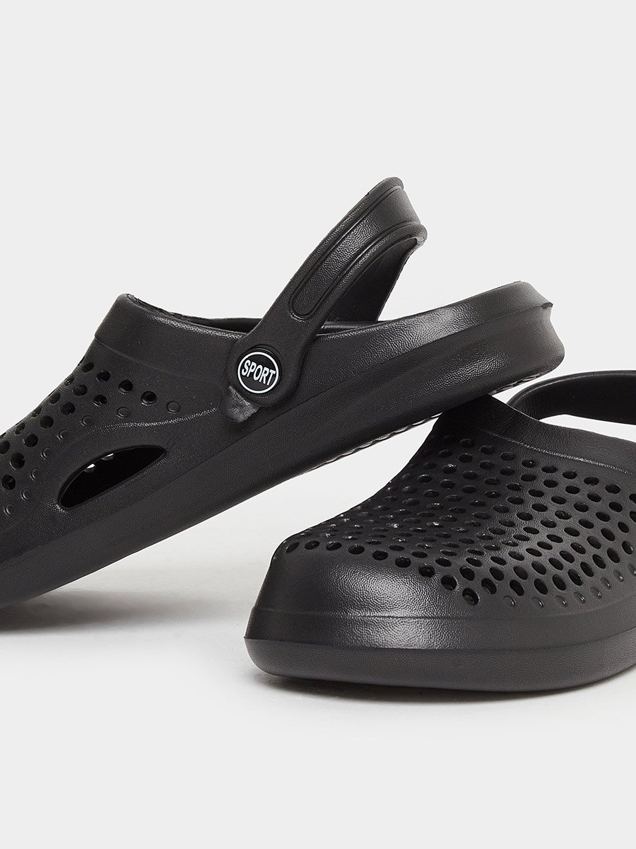 Solid Slip-On Heel Strap Clogs
