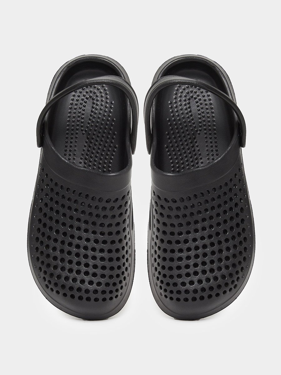 Solid Slip-On Heel Strap Clogs