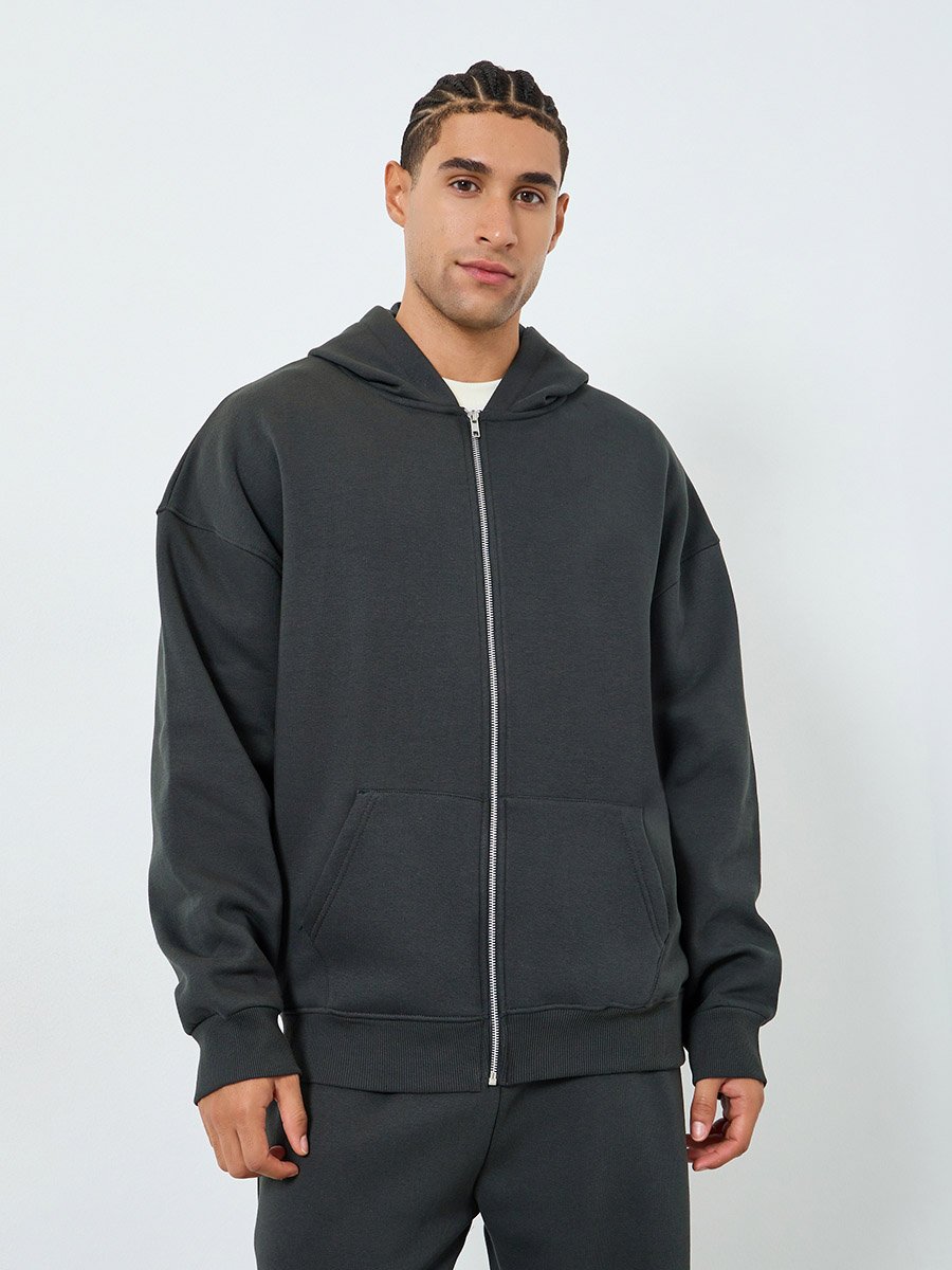 Men Oversized Hooded Jacket and Joggers Co-Ords