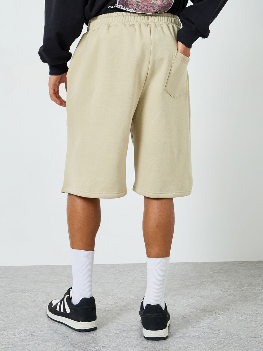 Men Oversized Fleece Shorts