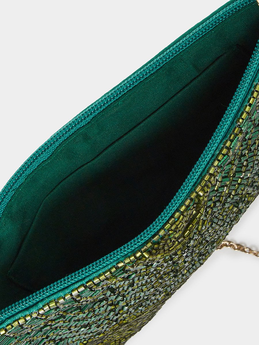 Embellished Beaded Clutch