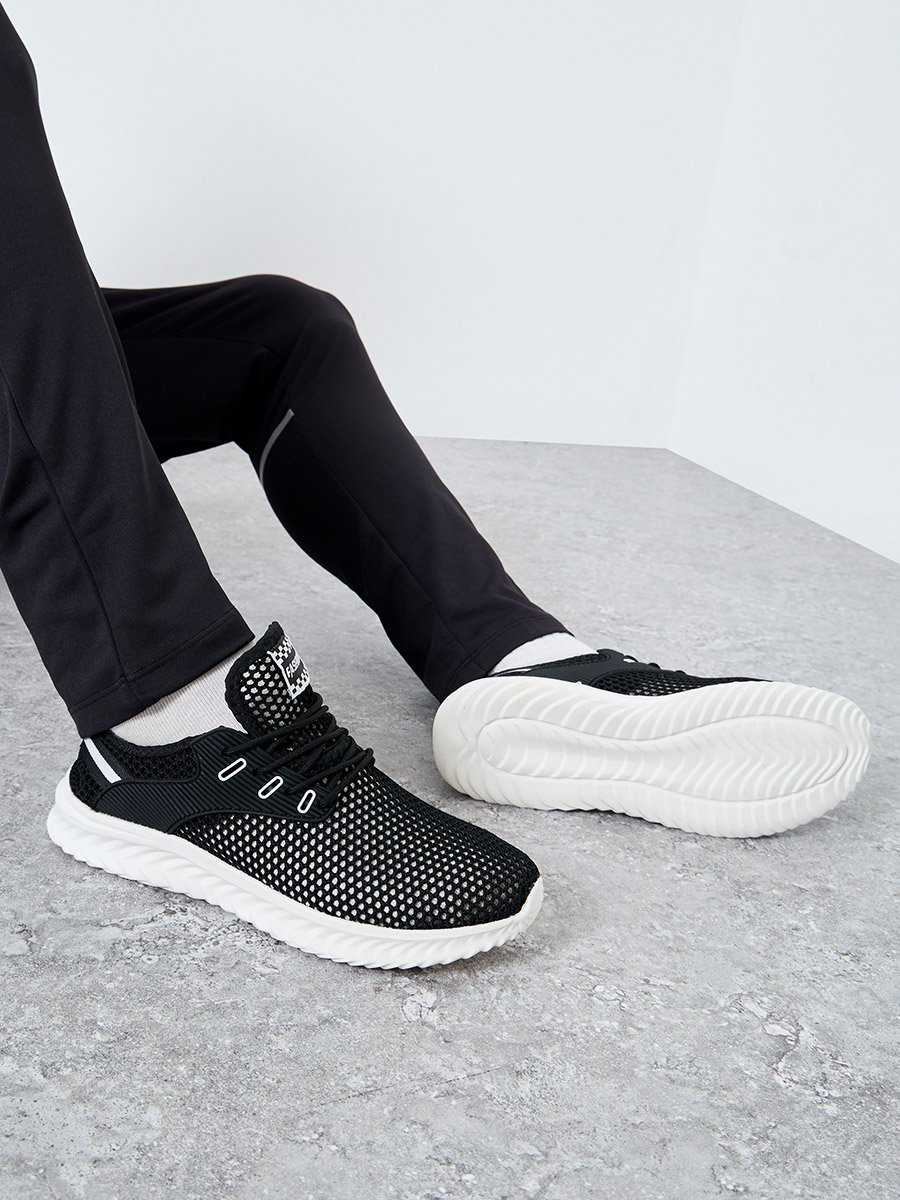 Textured Lace Up Sneakers