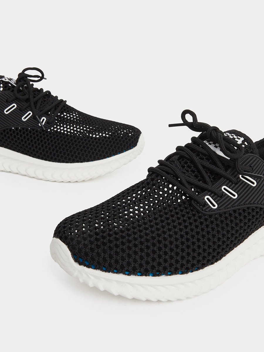 Textured Lace Up Sneakers