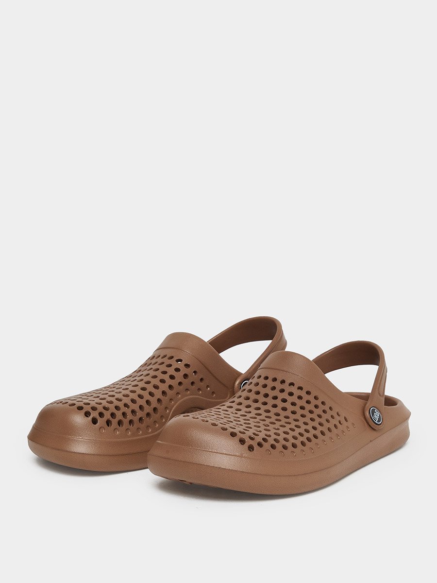 Solid Heel Strap Slip On Clogs