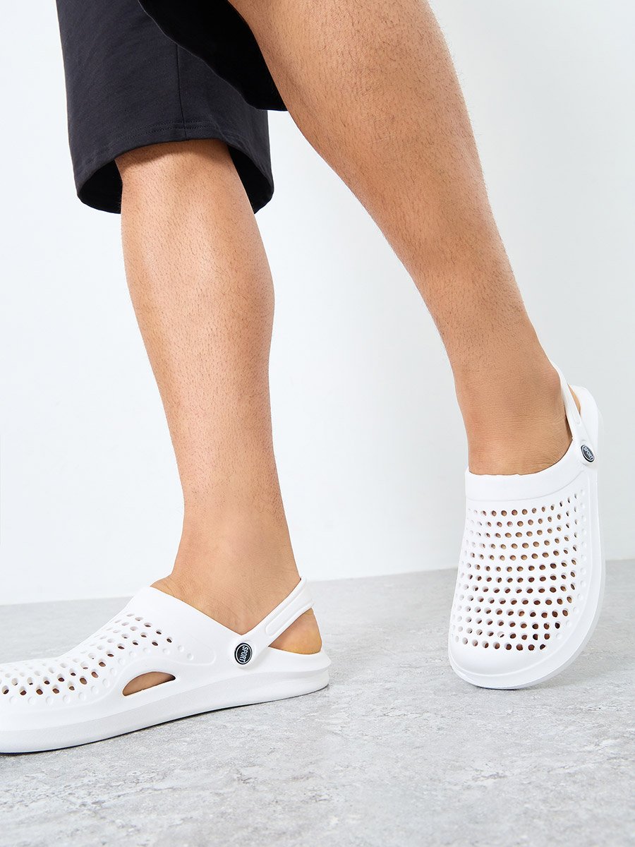 Solid Slip On Heel Strap Clogs