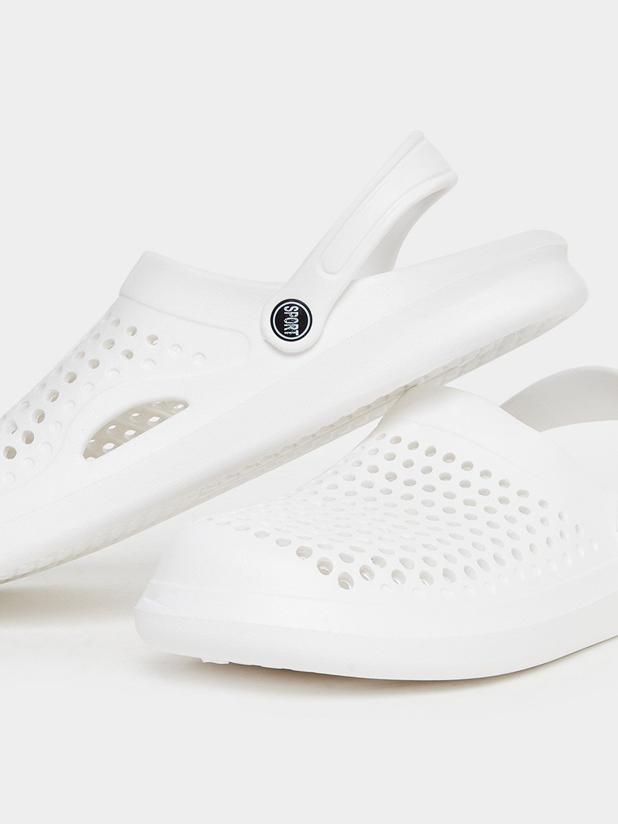 Solid Slip On Heel Strap Clogs
