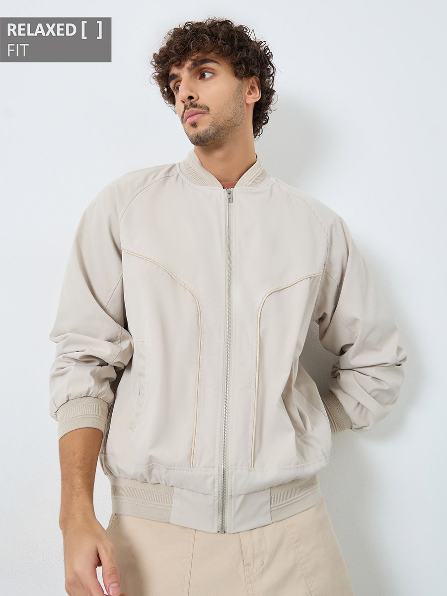 Men Relaxed Fit Bomber Jacket