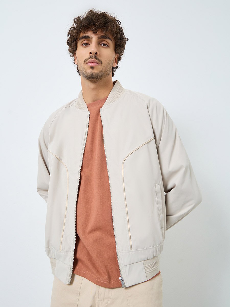 Men Relaxed Fit Bomber Jacket