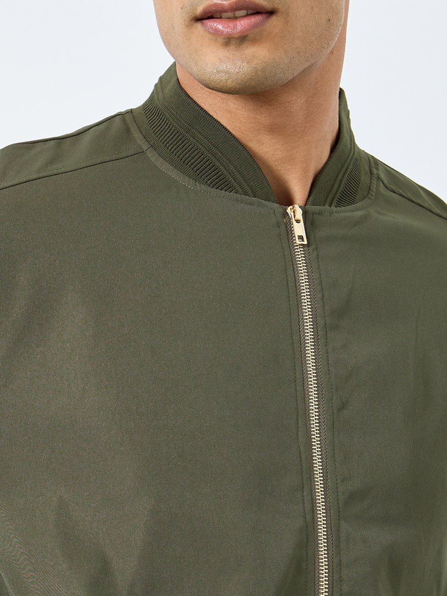 Men Relaxed Fit Bomber Jacket