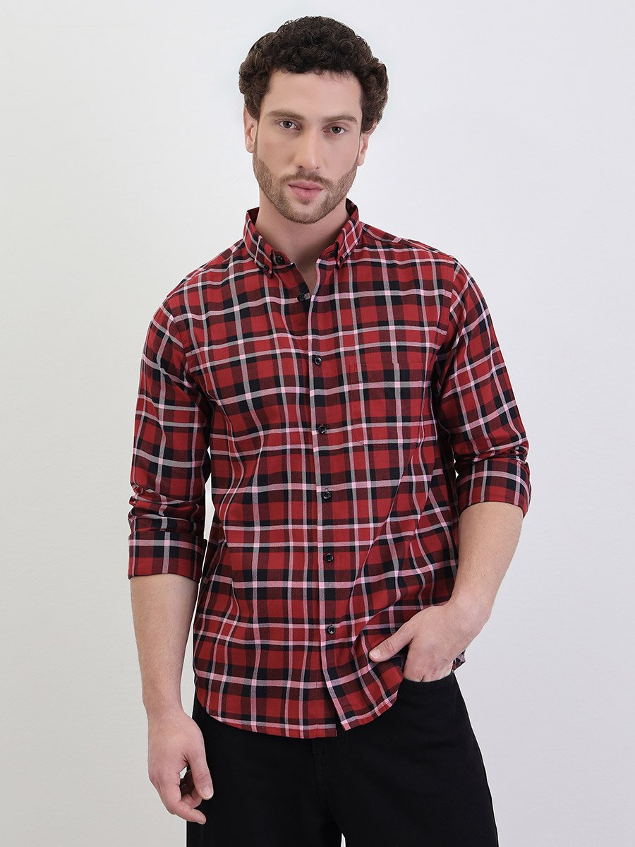 Checked Regular Fit Long Sleeve Shirt