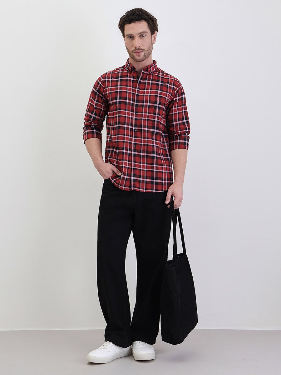 Checked Regular Fit Long Sleeve Shirt