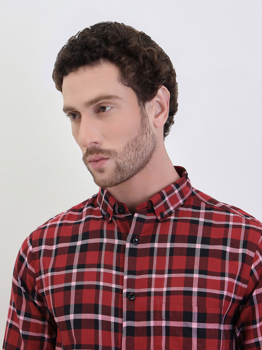 Checked Regular Fit Long Sleeve Shirt