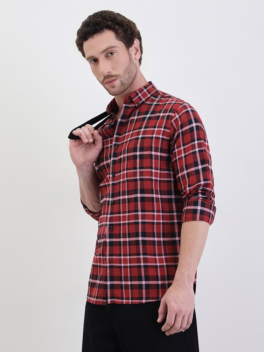 Checked Regular Fit Long Sleeve Shirt