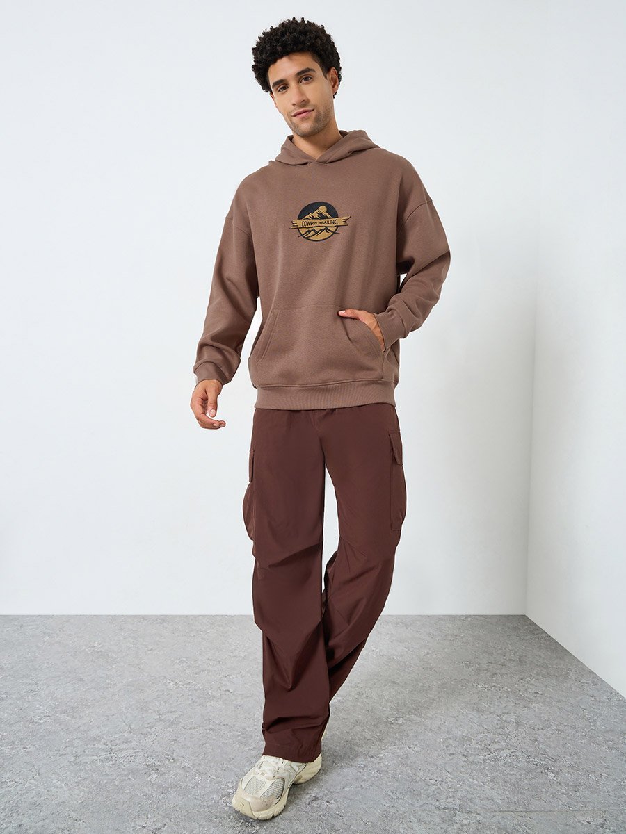 Men Oversized Embrodiered Hoodie