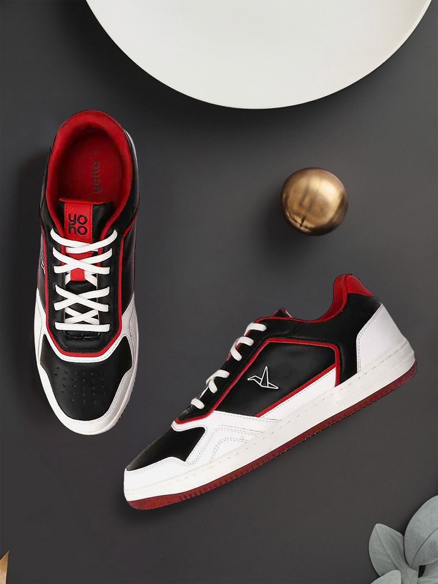Men Color Block Lace Up Sneakers