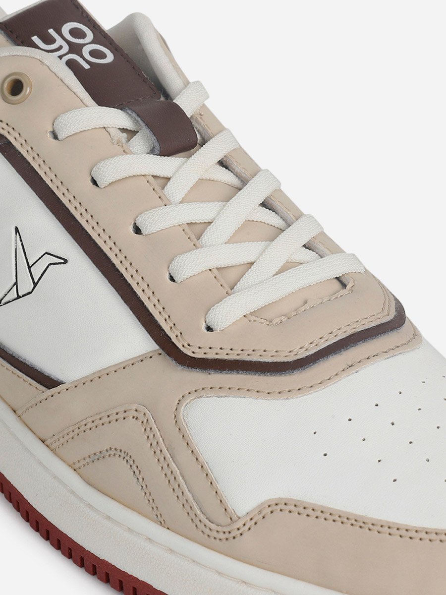 Men Contrast Panel Lace Up Sneakers