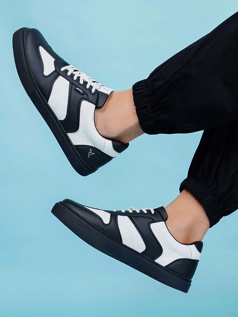 Men Stride Color Block Stretch Lace Sneakers