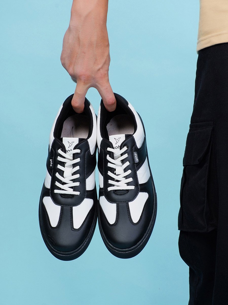 Men Stride Color Block Stretch Lace Sneakers