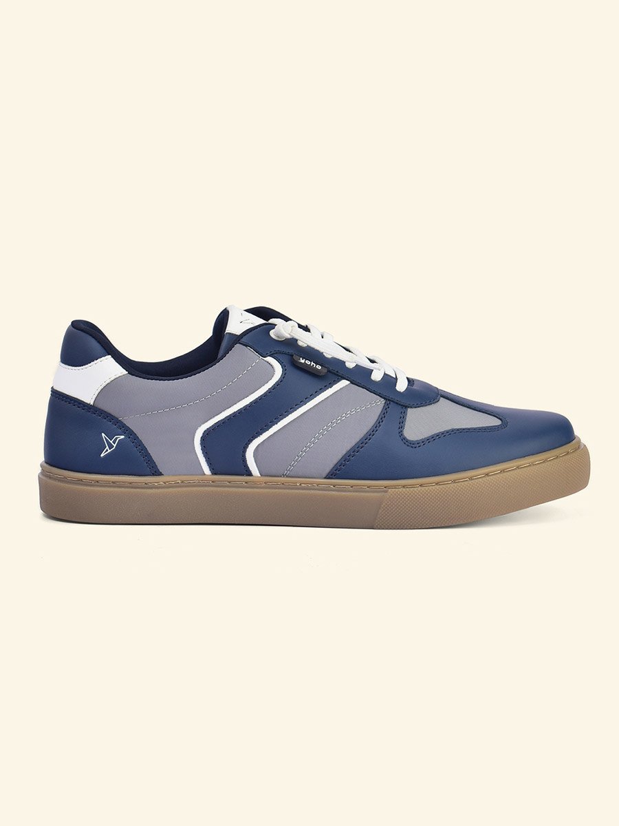 Men Stride Color Block Stretch Lace Sneakers