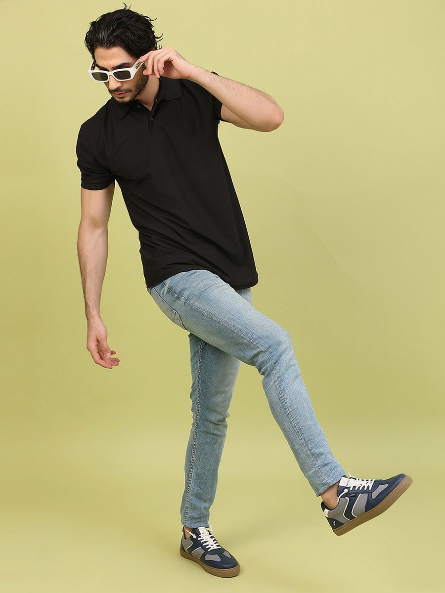 Men Stride Color Block Stretch Lace Sneakers