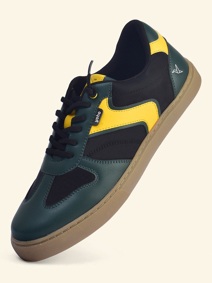 Men Stride Color Block Stretch Lace Sneakers