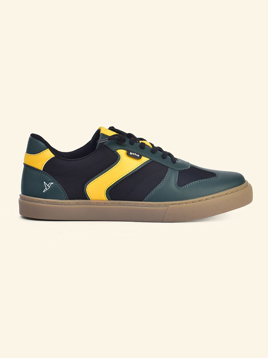 Men Stride Color Block Stretch Lace Sneakers