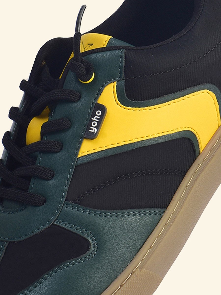 Men Stride Color Block Stretch Lace Sneakers