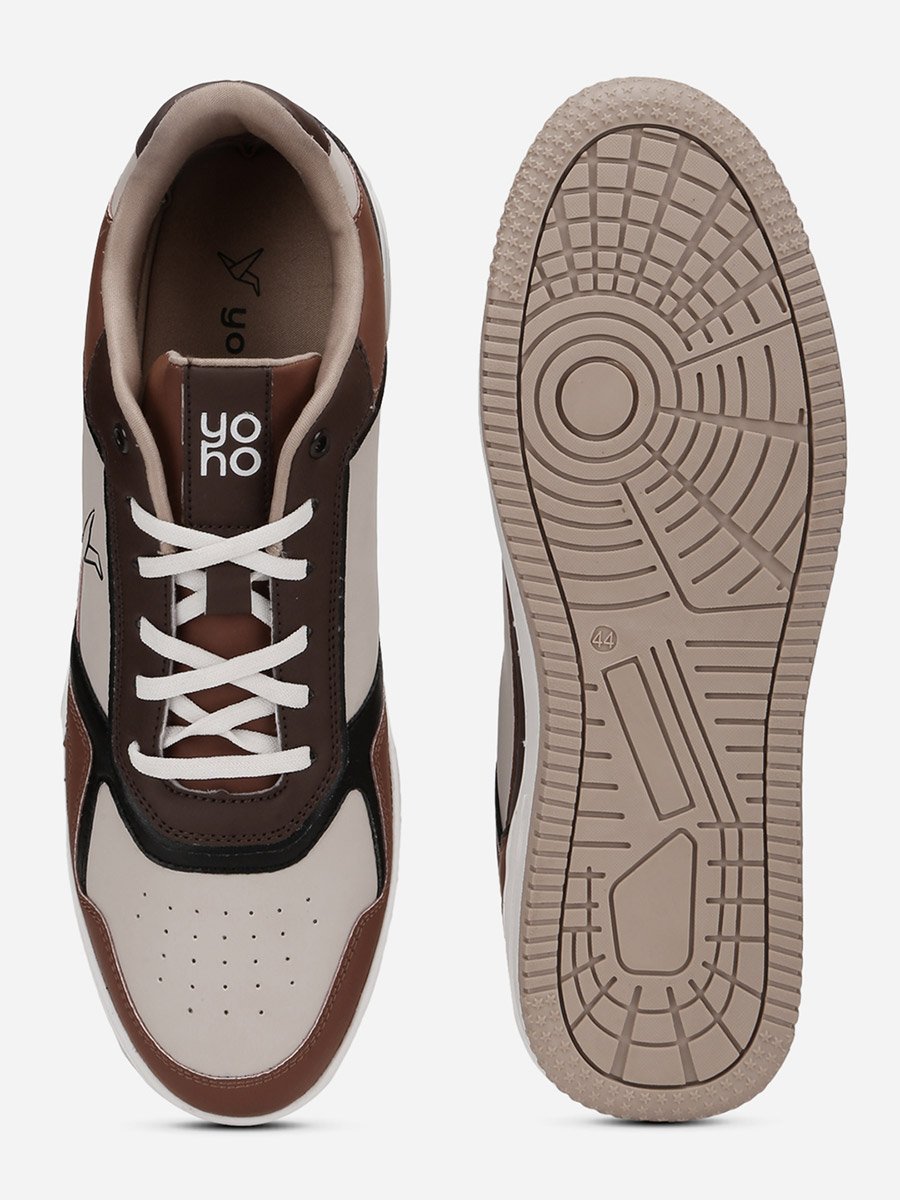 Men Color Block Lace Up Sneakers