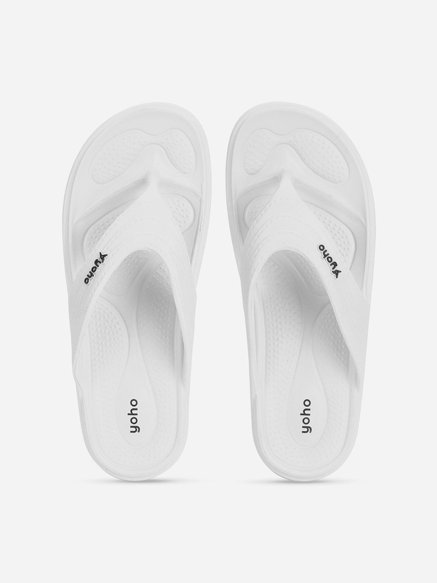 White Drizzle Soft Slippers