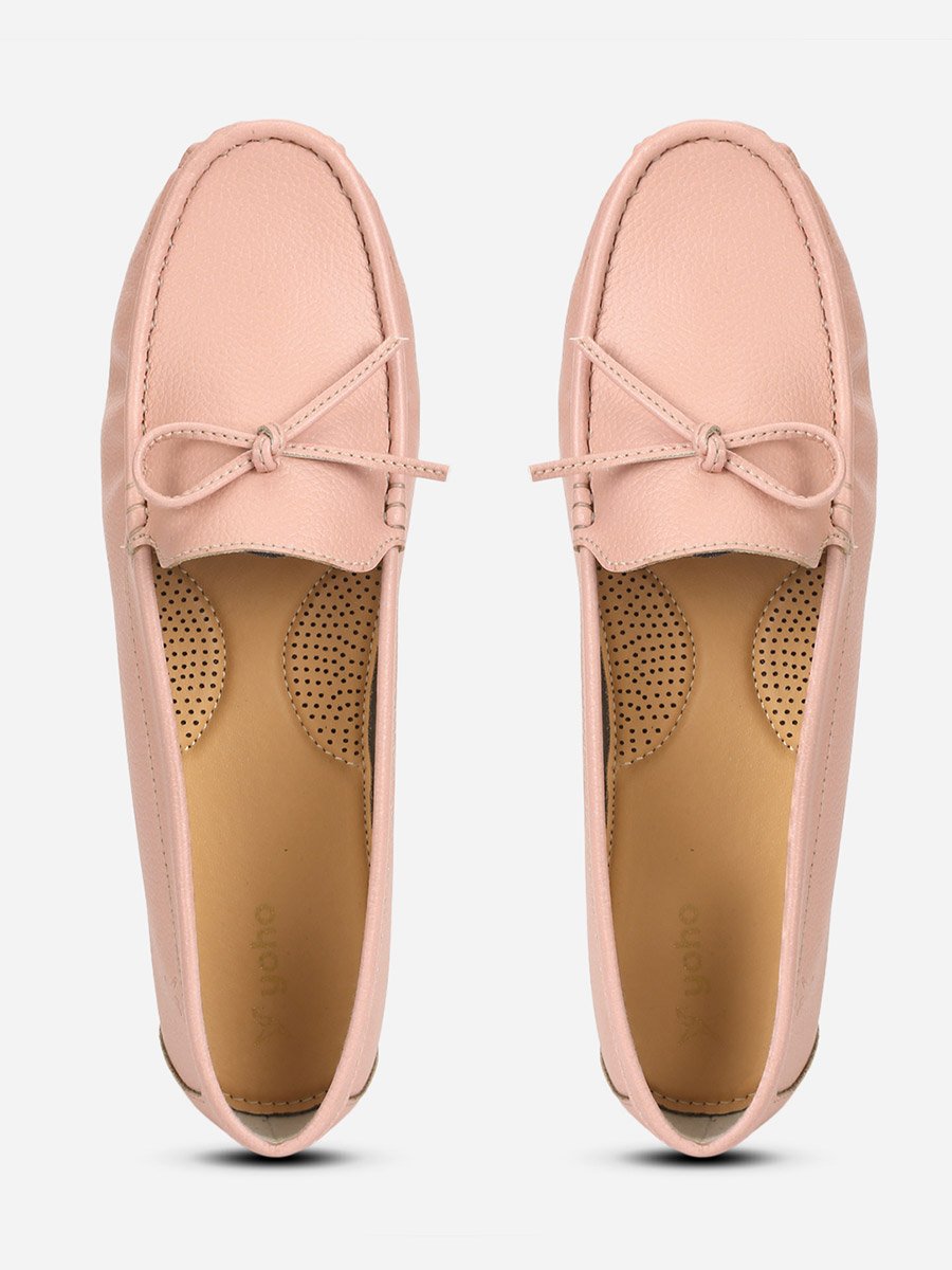 Pink Bliss Bow Detail Cushioned Loafers