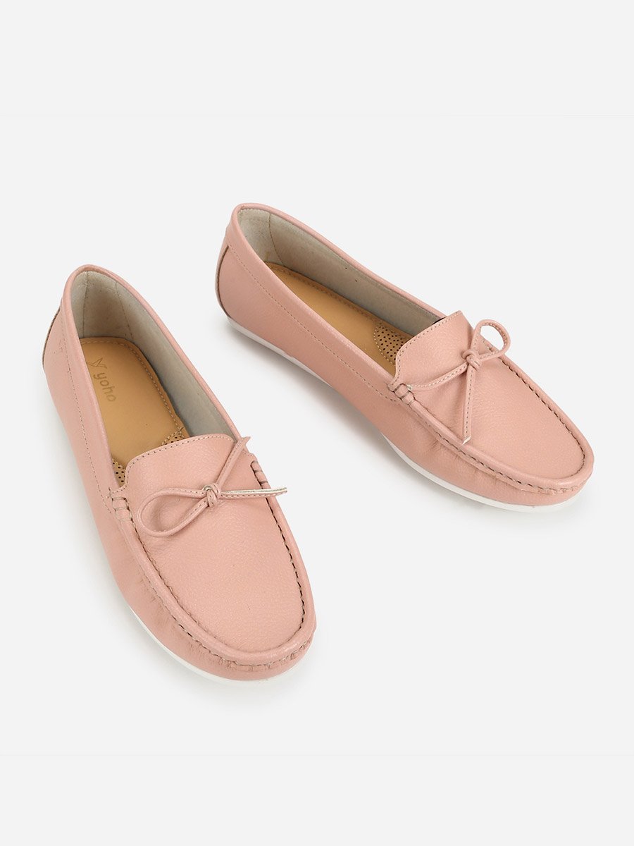 Pink Bliss Bow Detail Cushioned Loafers