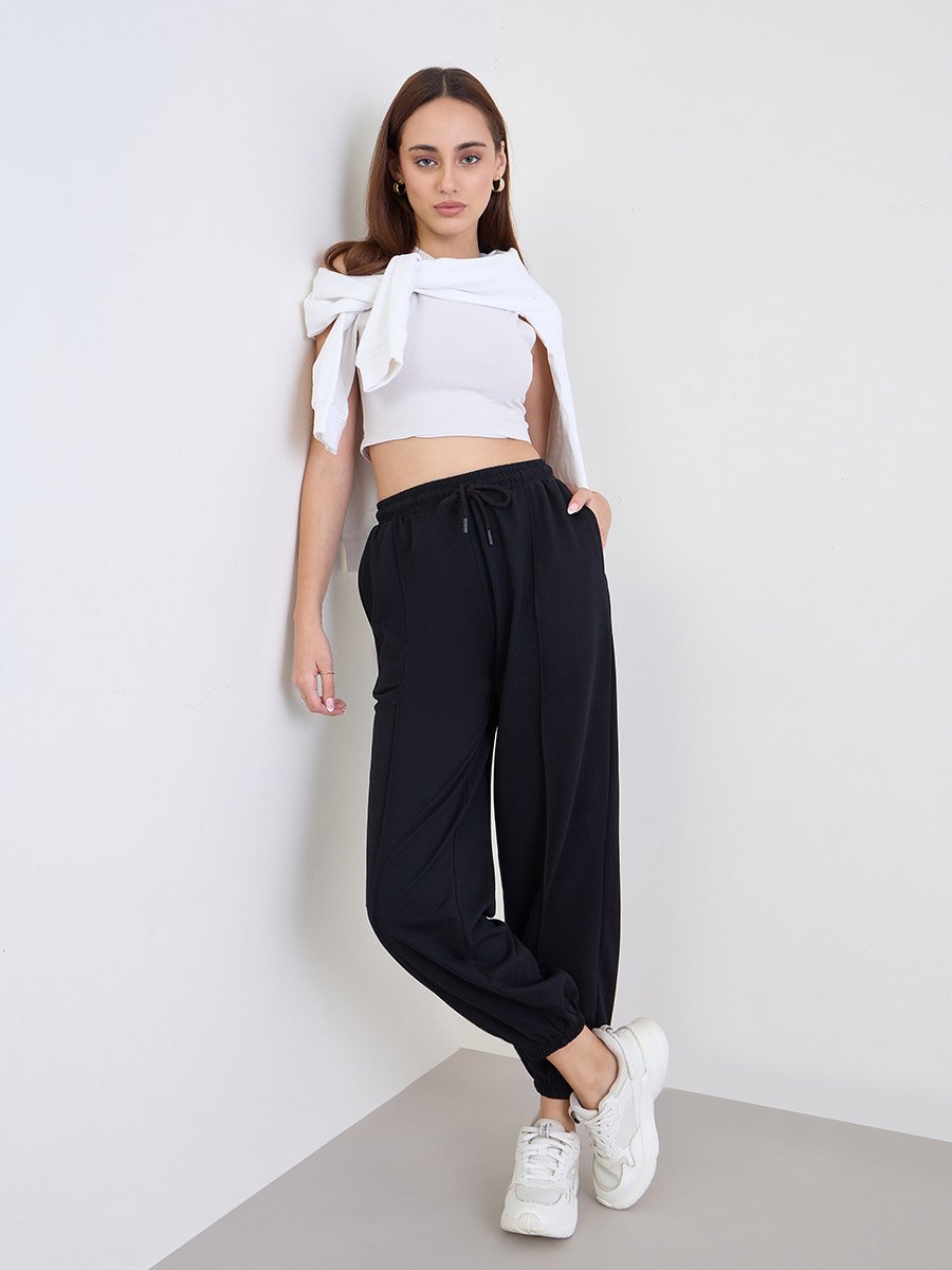 Women Black Relaxed Fit Joggers