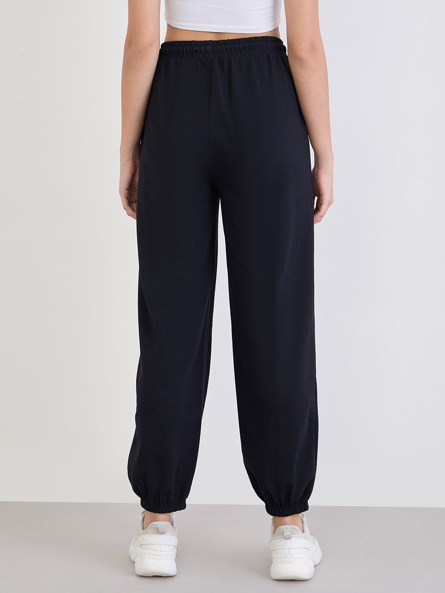 Women Black Relaxed Fit Joggers