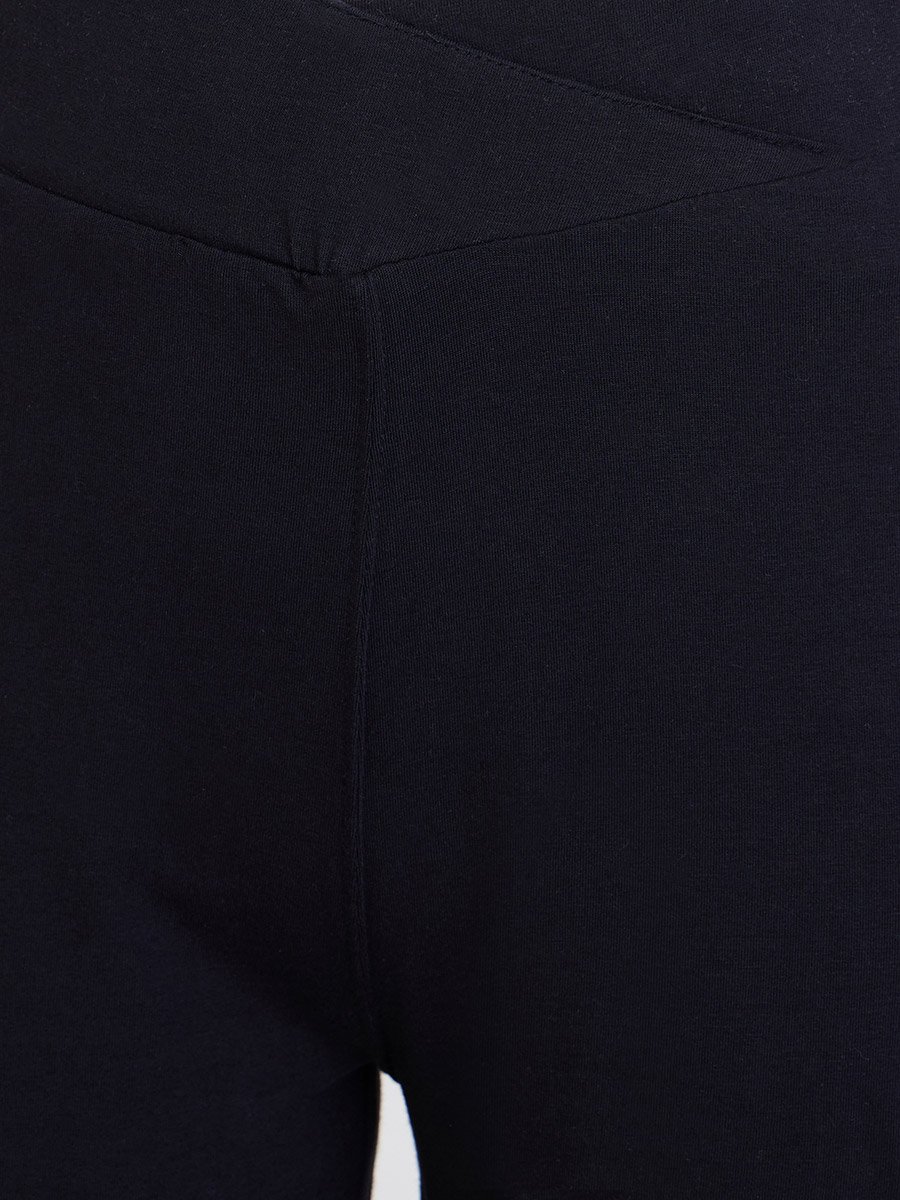 Women Black Flare Leggings