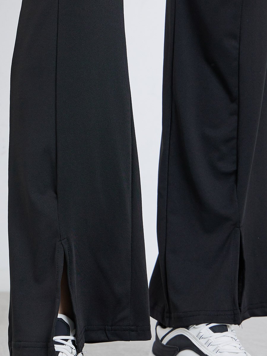 Black Plain Flared Leggings