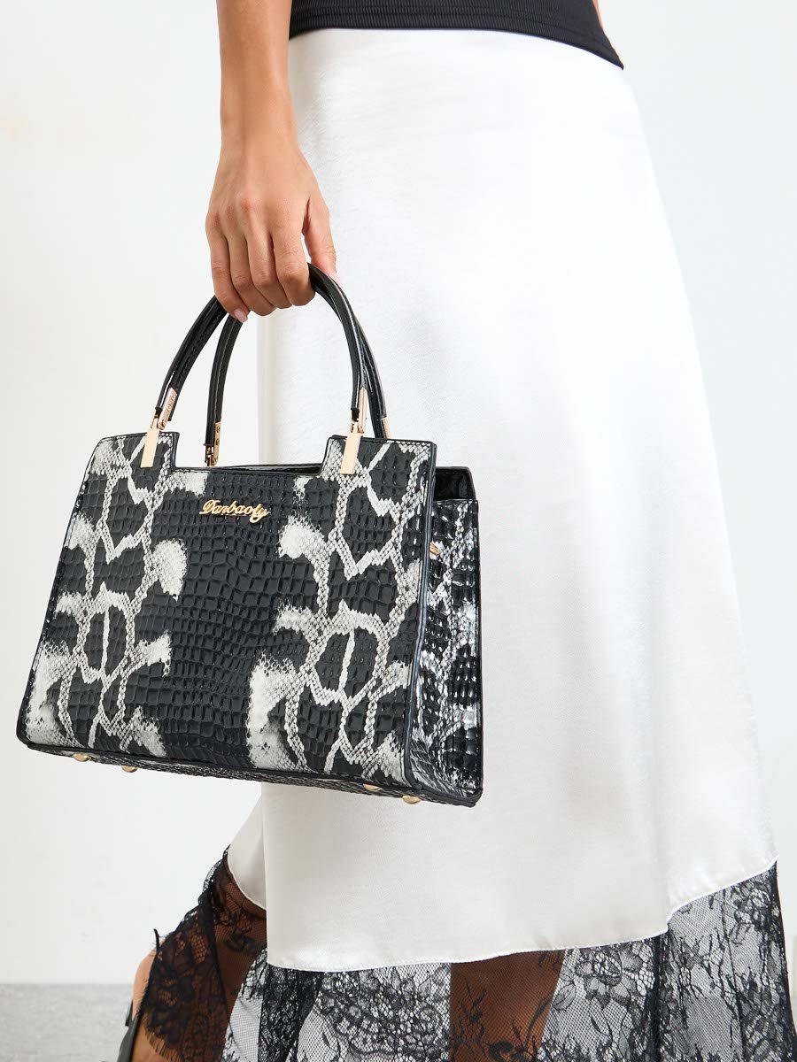 Snack Skin Double Top Handles Handbag