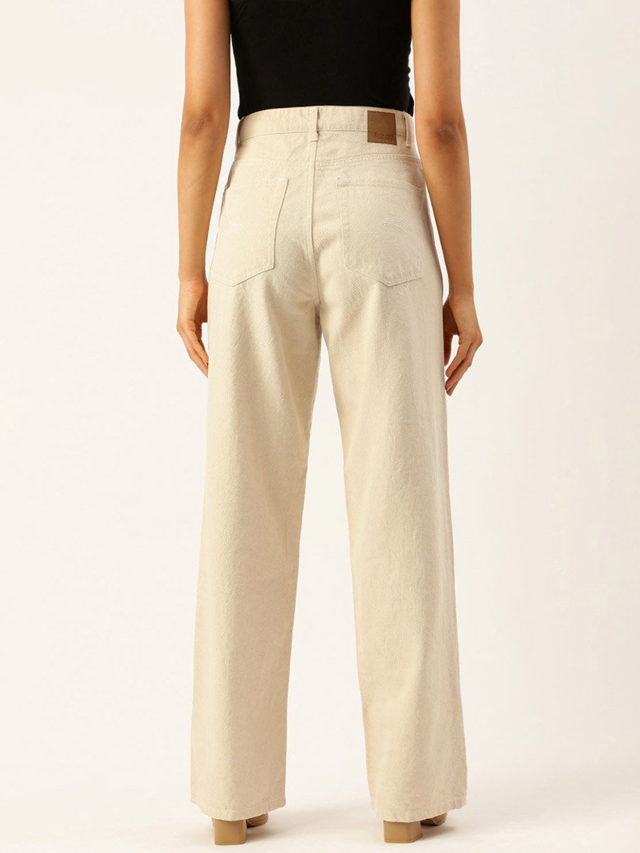 Women Mid Rise Relaxed Fit Cotton Jeans