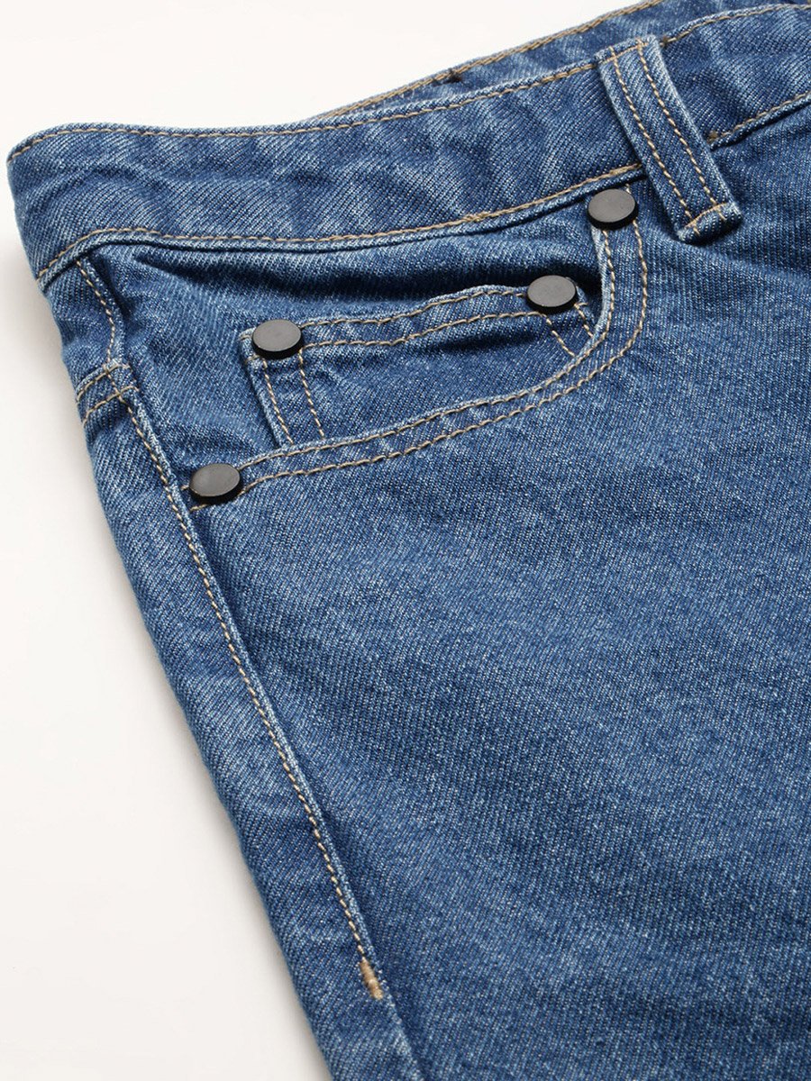 Women High Rise Straight Fit Jeans