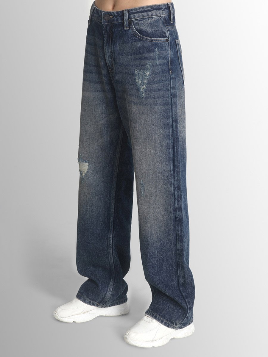 Women Relaxed Fit Light Distressed Jeans