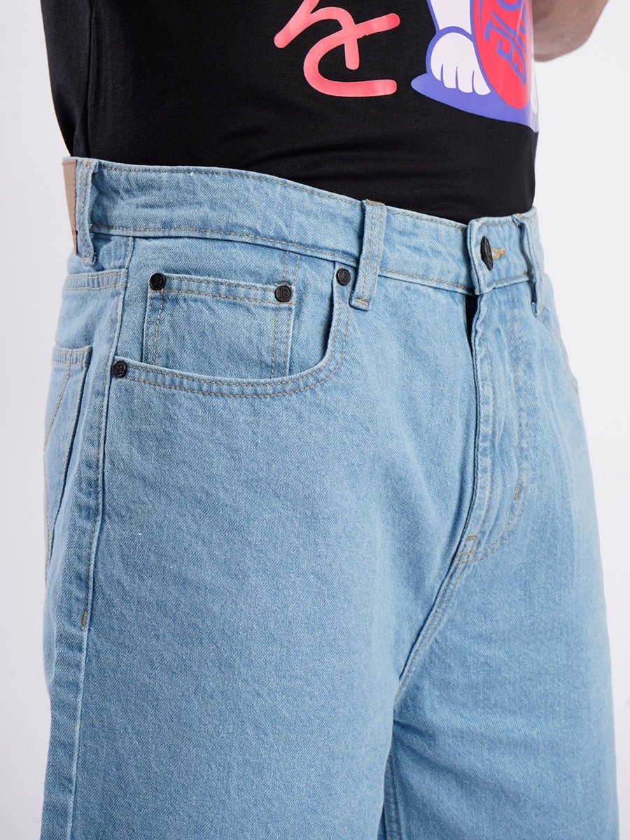Men Blue Relaxed Fit Denim Shorts