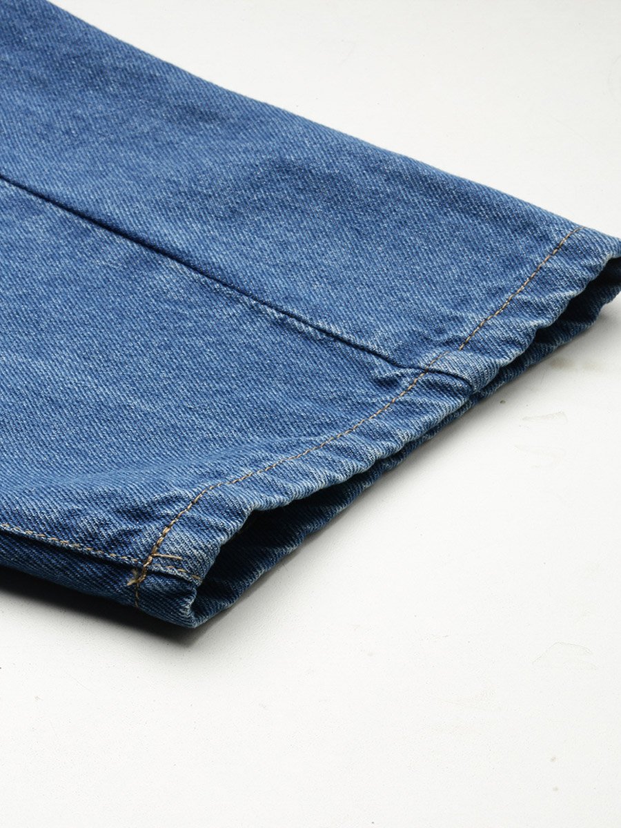 Men Cropped Loose Fit Jeans