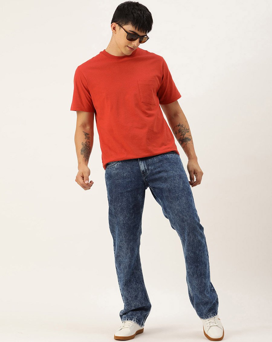 Men Bootcut Heavy Fade Jeans